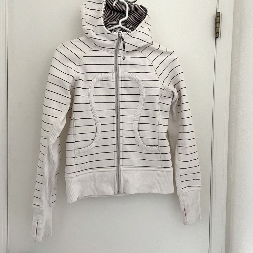 Lululemon Black and White Striped Scuba